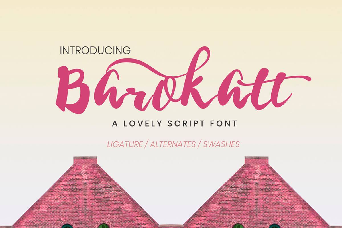 Barokatt Script Font sample