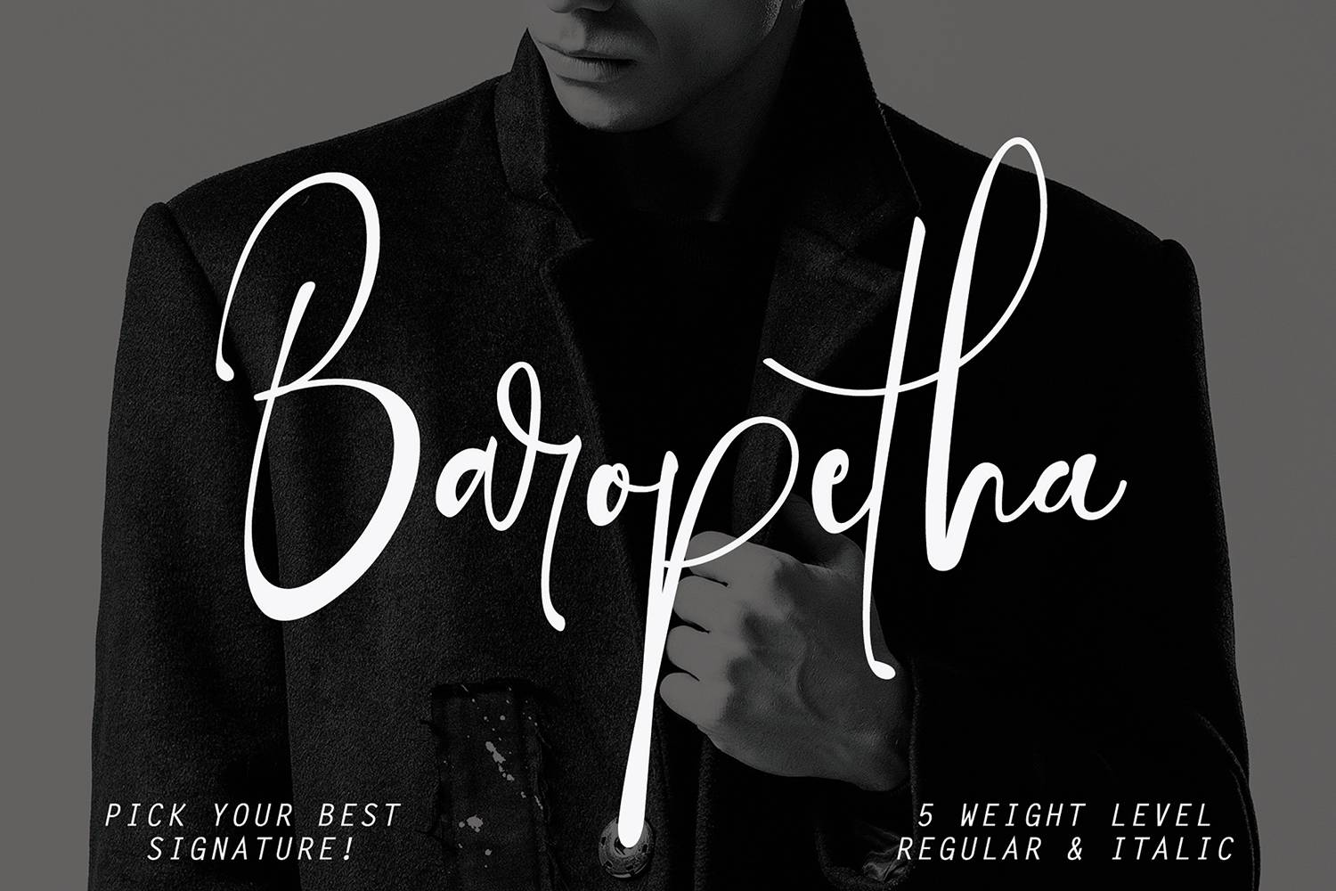 Baropetha Font sample