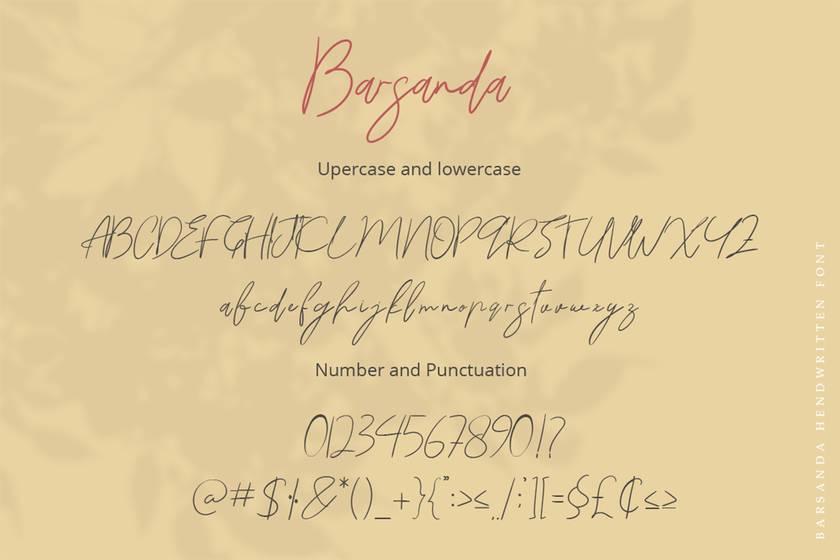 Barsanda Font sample