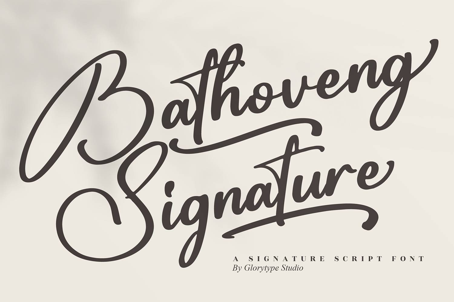 Bathoveng Signature Font sample