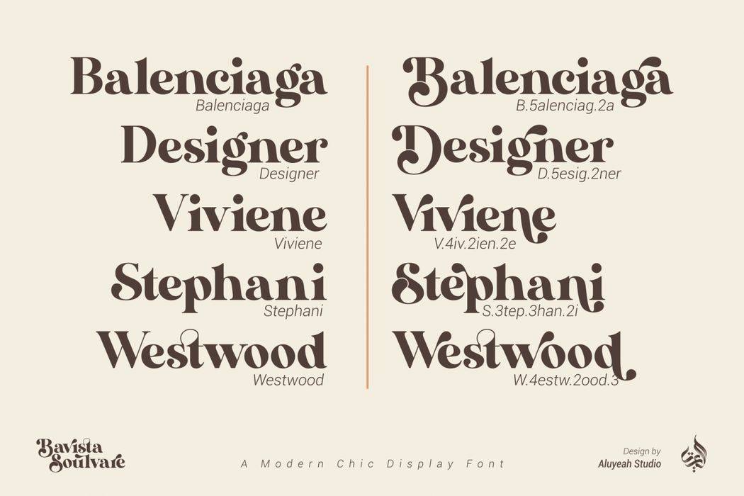 Bavista Soulvare Font sample