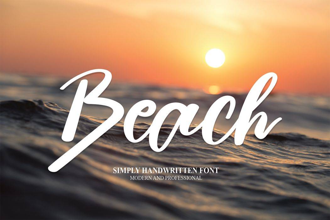 Beach Font sample