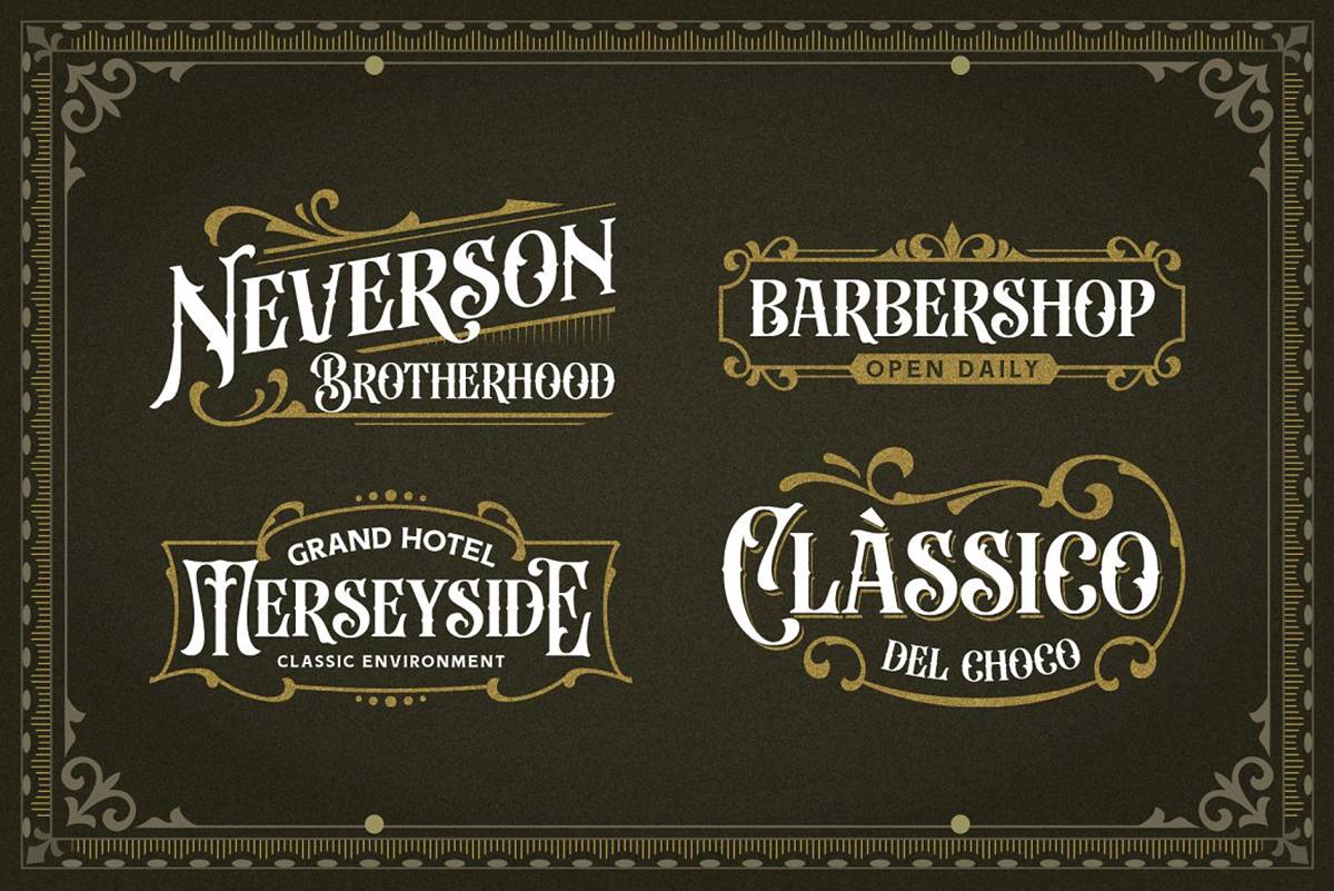 Beardsons Font sample