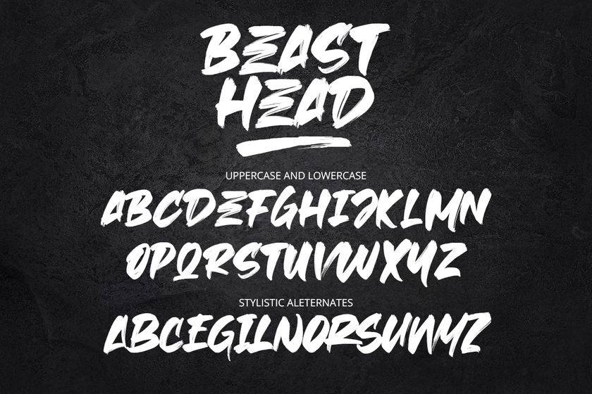 Beast Head Font sample