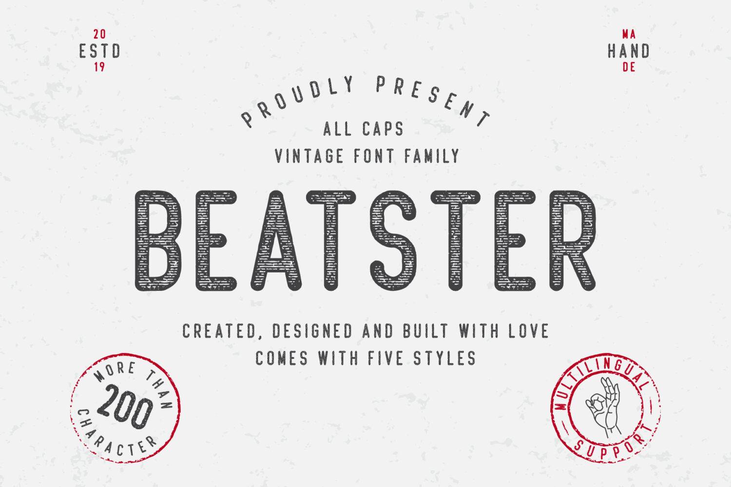 Beatster Font sample