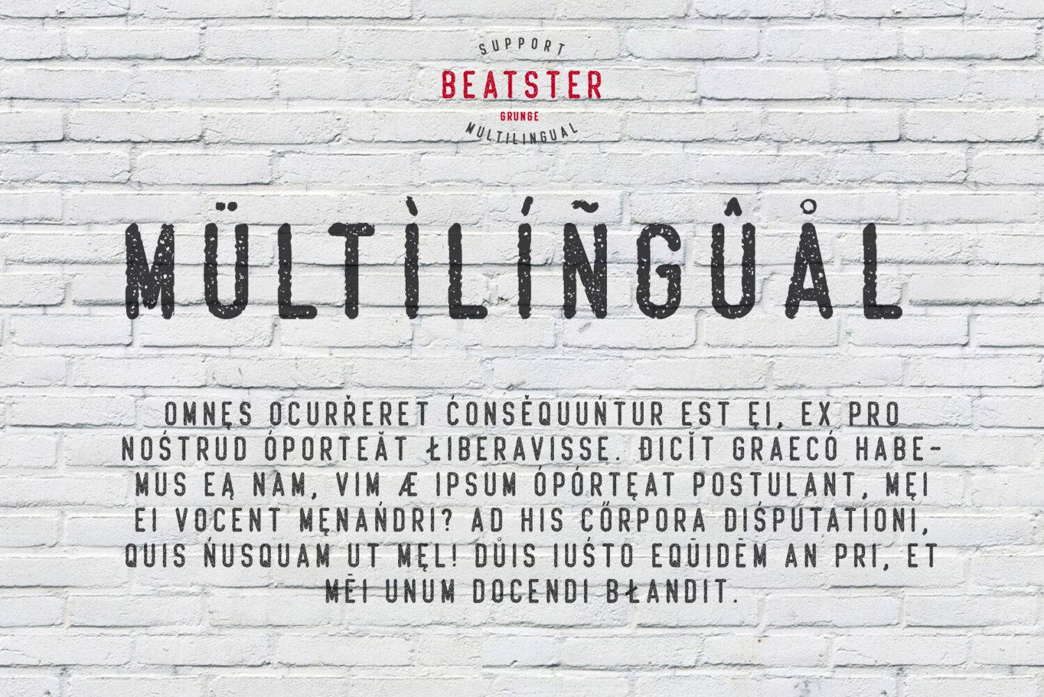 Beatster Font sample