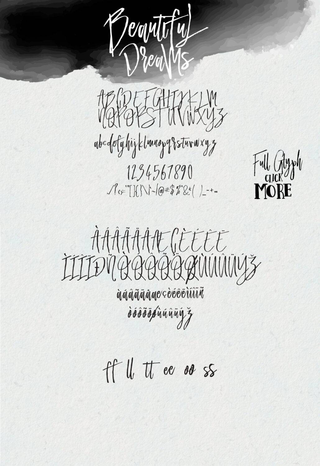 Beautiful Dreams Demo Font sample