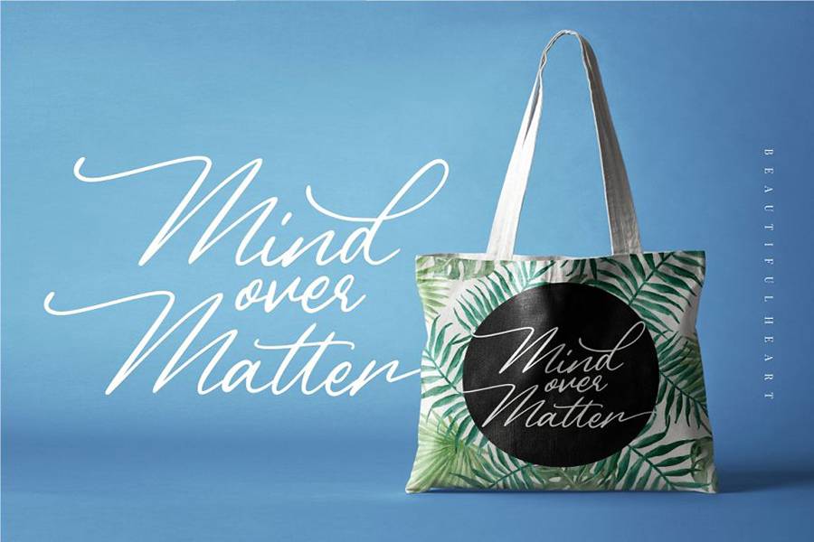 Beautiful Heart Script Font sample