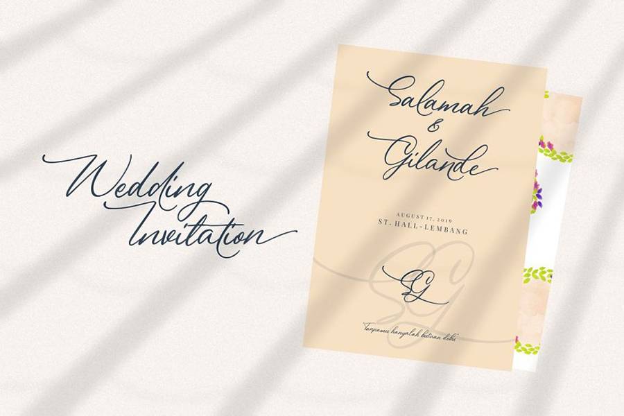 Beautiful Heart Script Font sample
