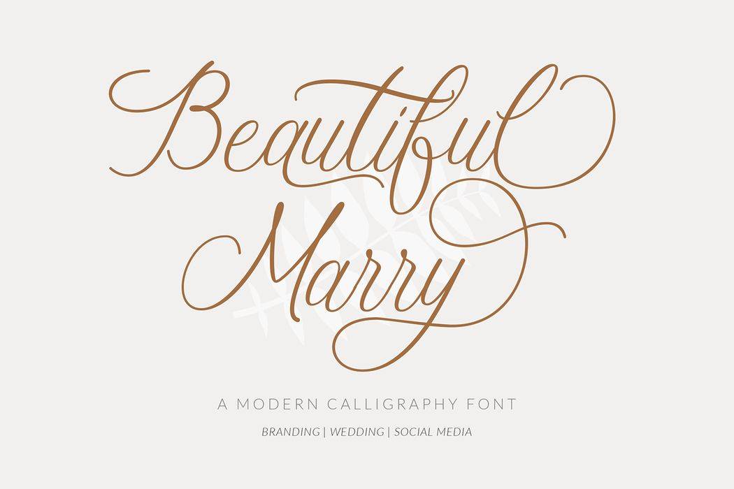 Beautiful Marry Font sample