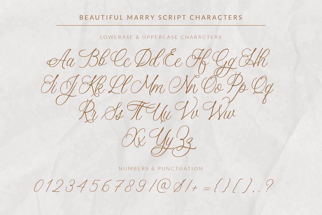 Beautiful Marry Font sample