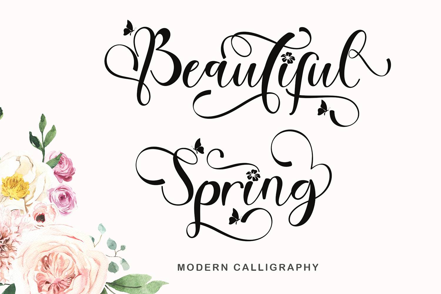Beautiful Spring Font sample