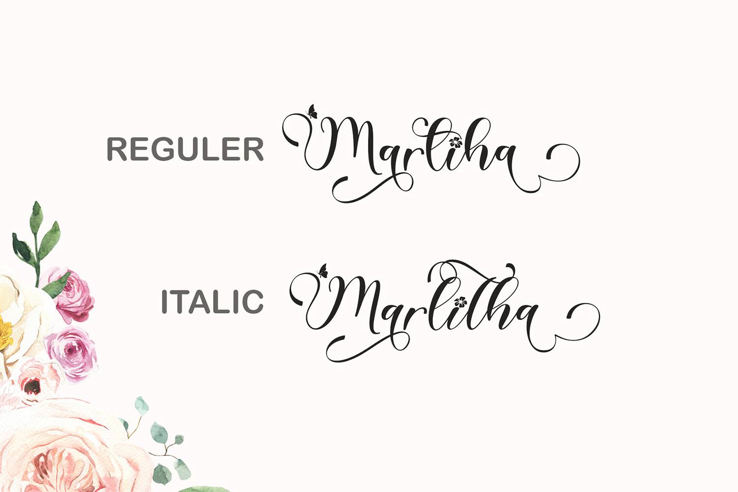 Beautiful Spring Font sample