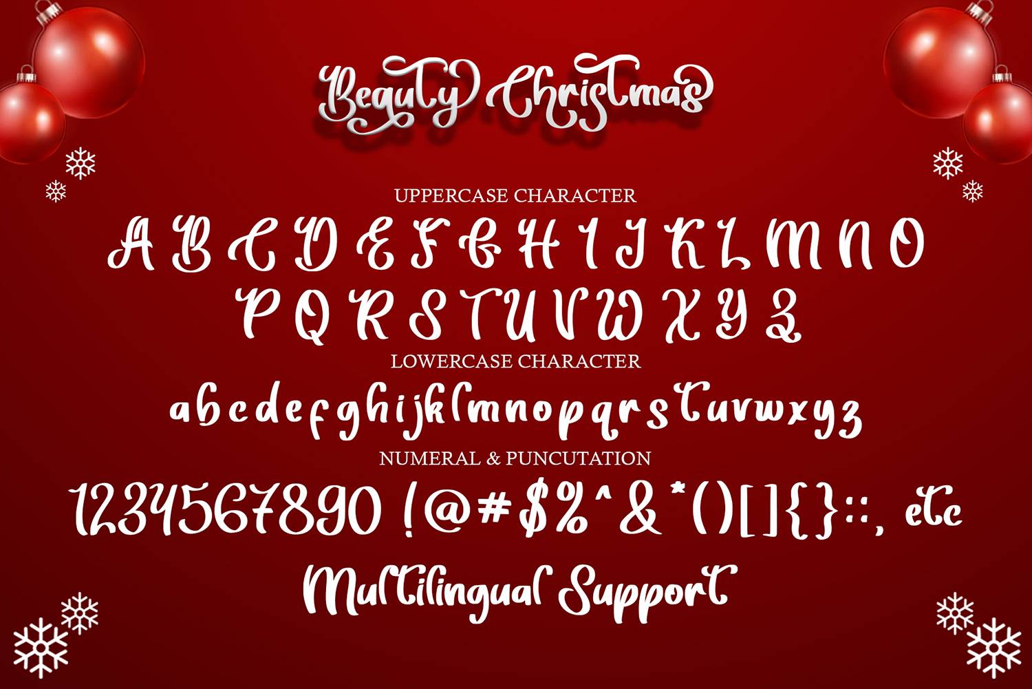 Beauty Christmas Font sample