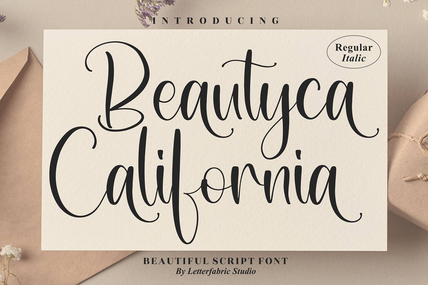 Beautyca California Font sample