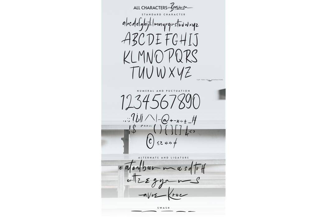 Beaversa Font sample