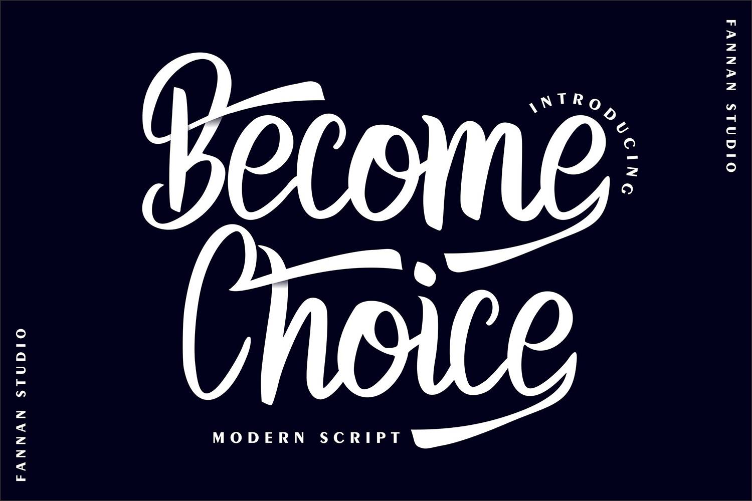 Become Choice Font sample