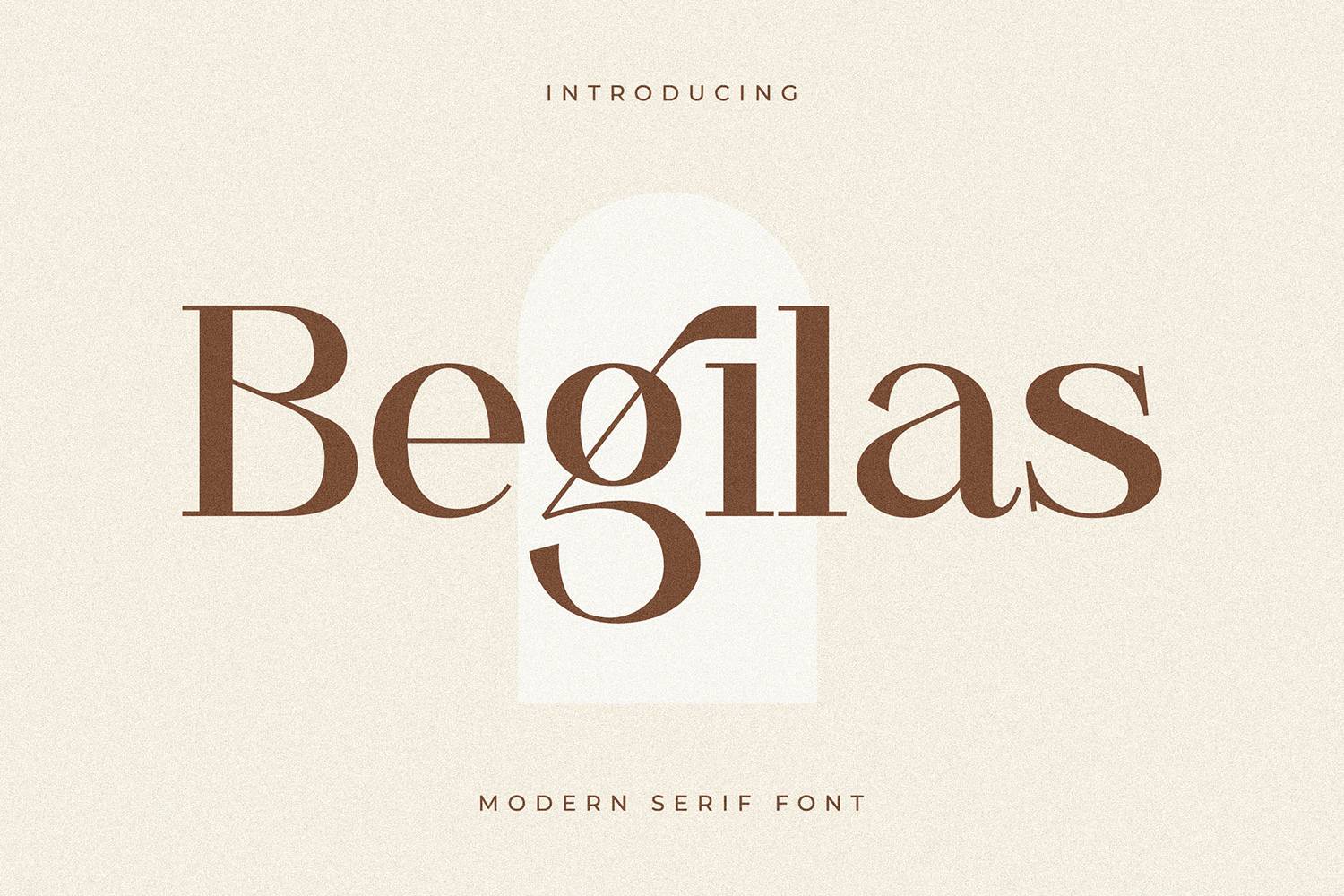 Begilas Font sample