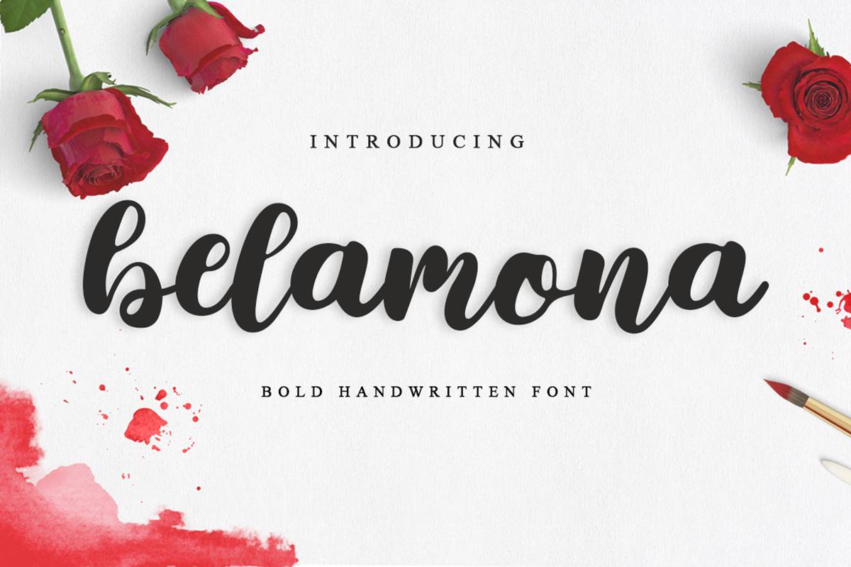Belamona Script Font sample