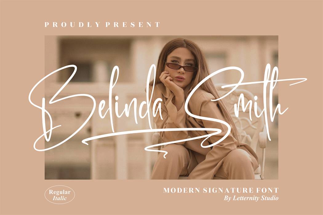 Belinda Smith Font sample