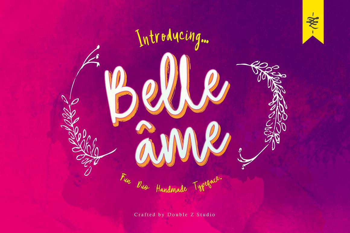 Belle âme Font sample