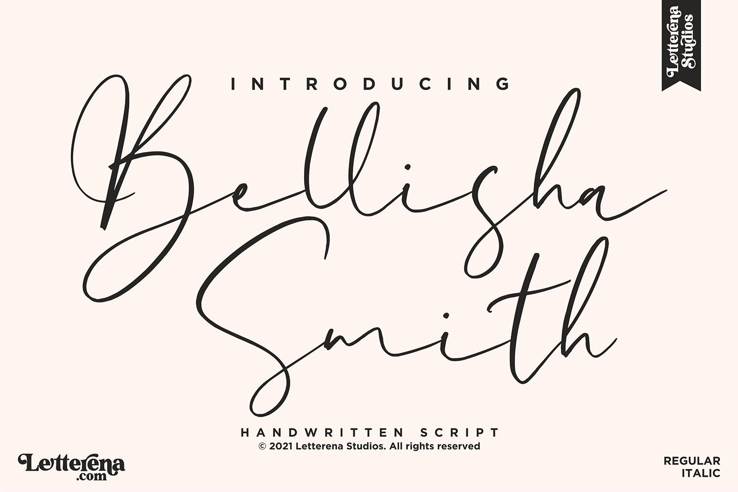 Bellisha Font sample