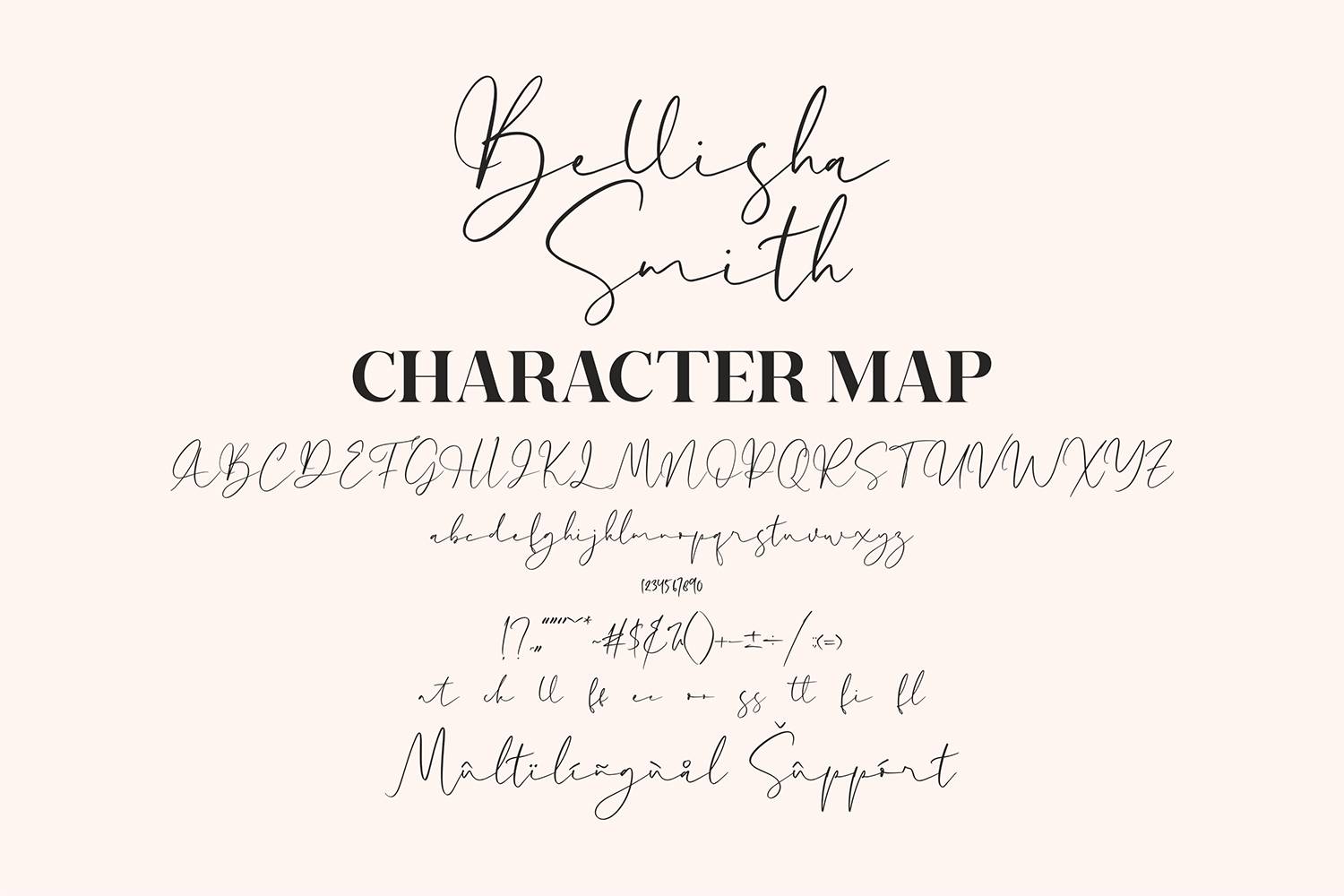 Bellisha Font sample