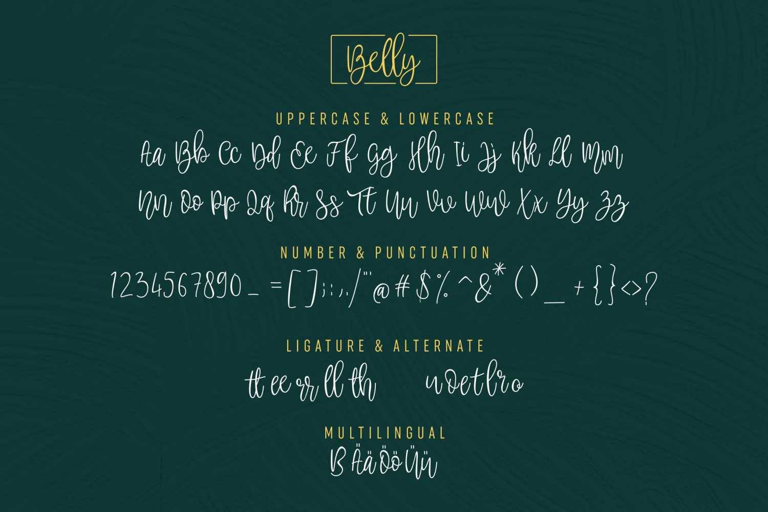 Belly Font sample