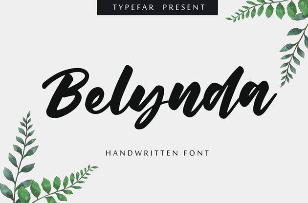Belynda Script Font sample