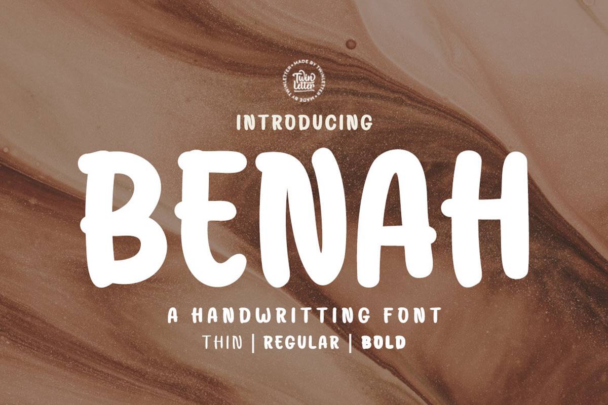 Benah Font sample