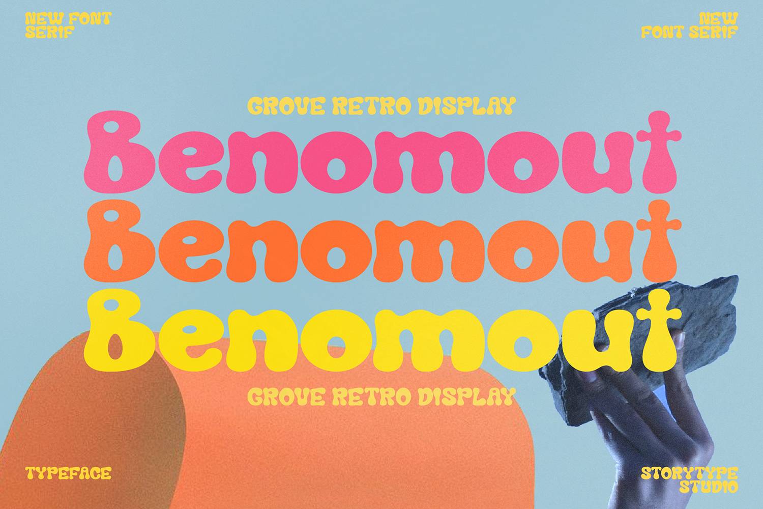 Benomout Font sample
