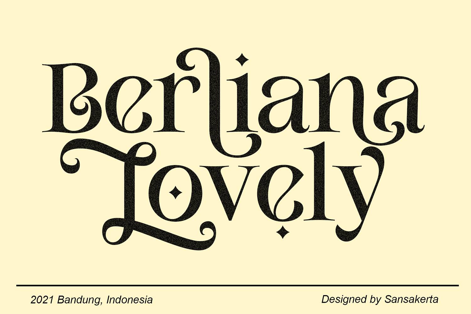 Berliana Lovely Font sample