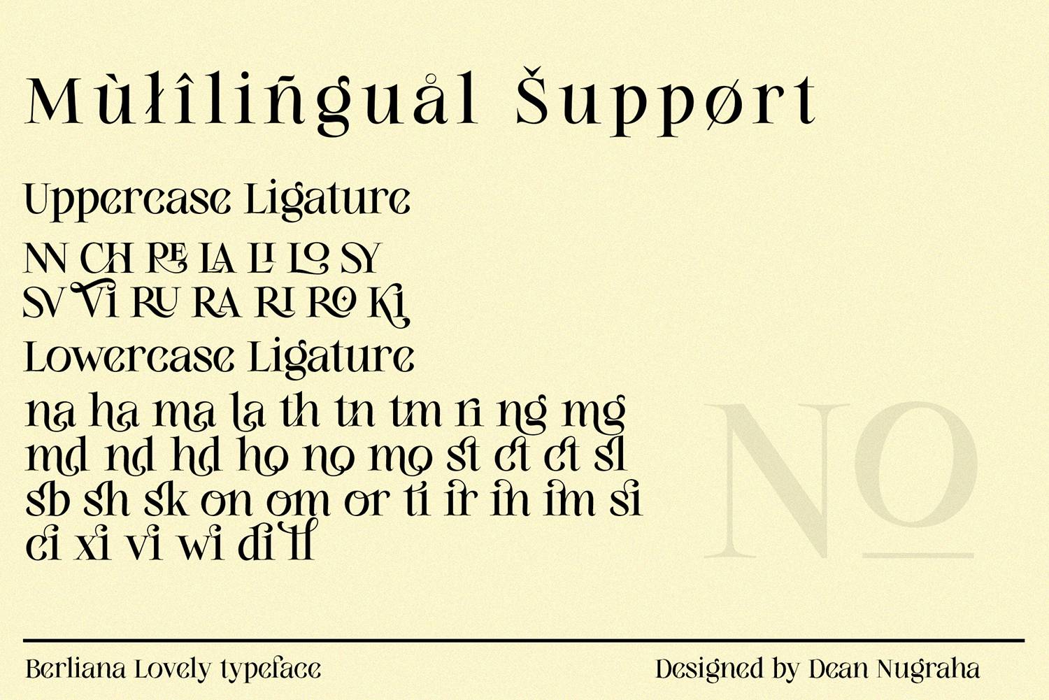 Berliana Lovely Font sample
