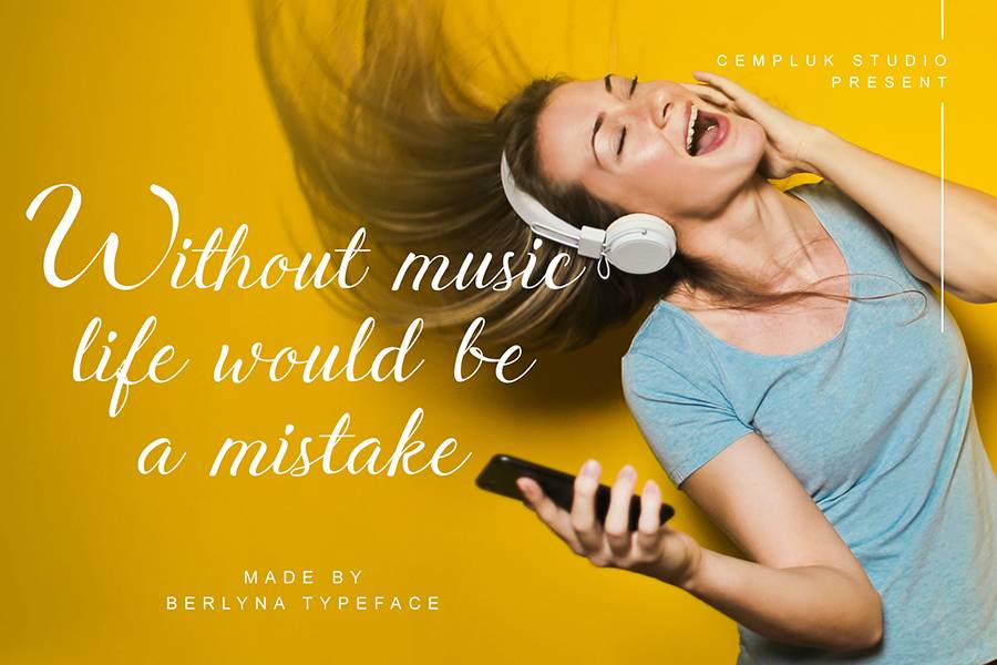 Berlyna Script Font Demo sample