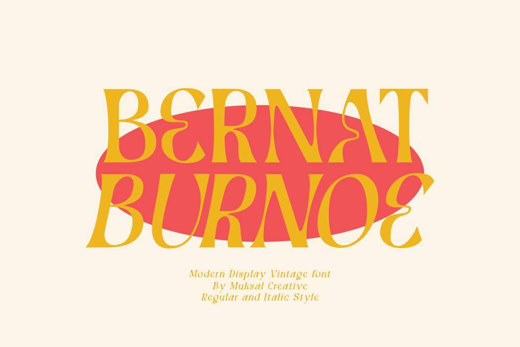 Bernat Burnoe Font sample