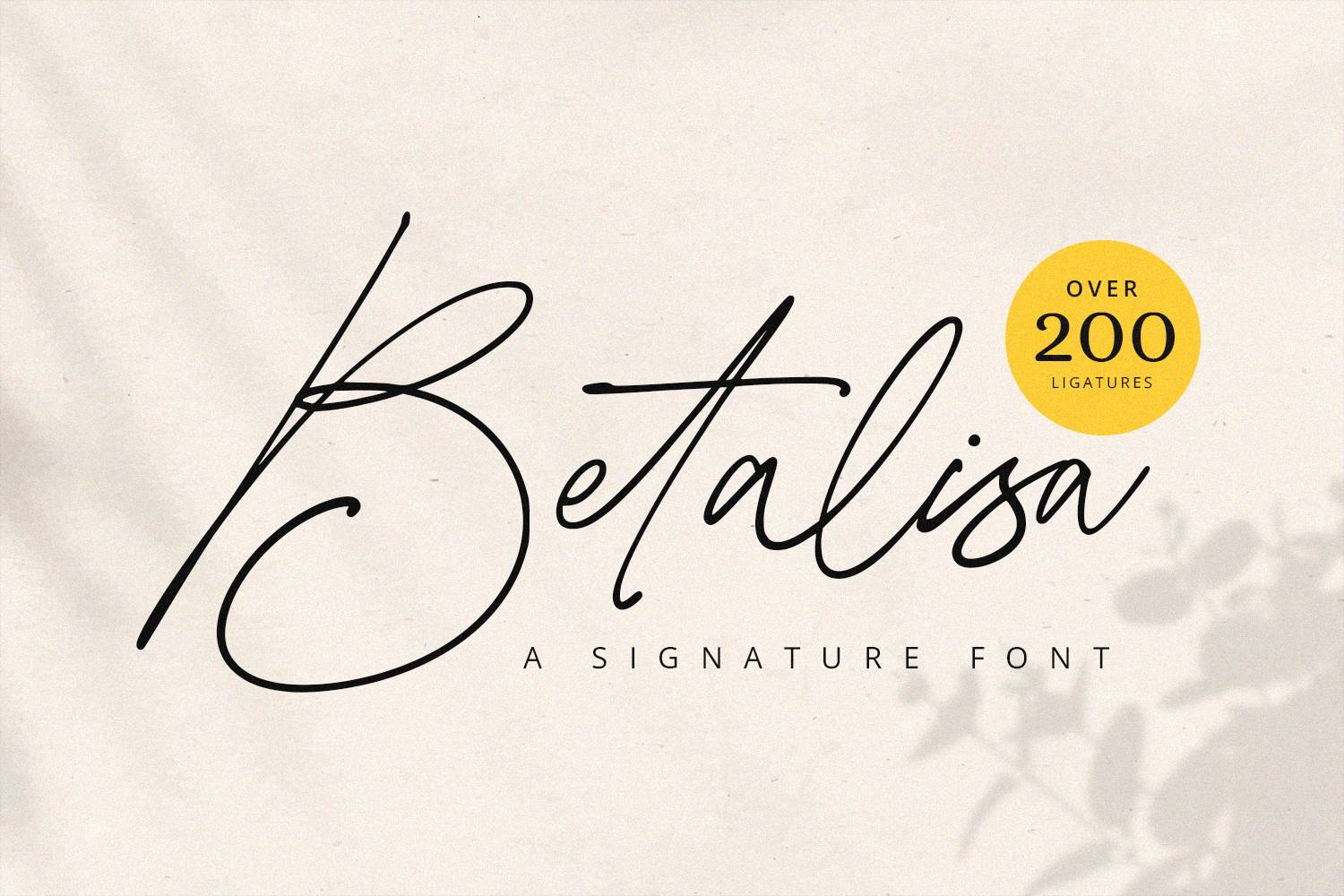 Betalisa Font sample