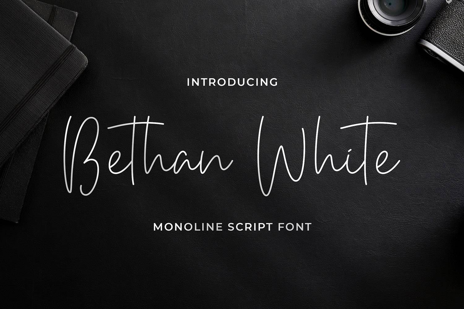 Bethan White Font sample