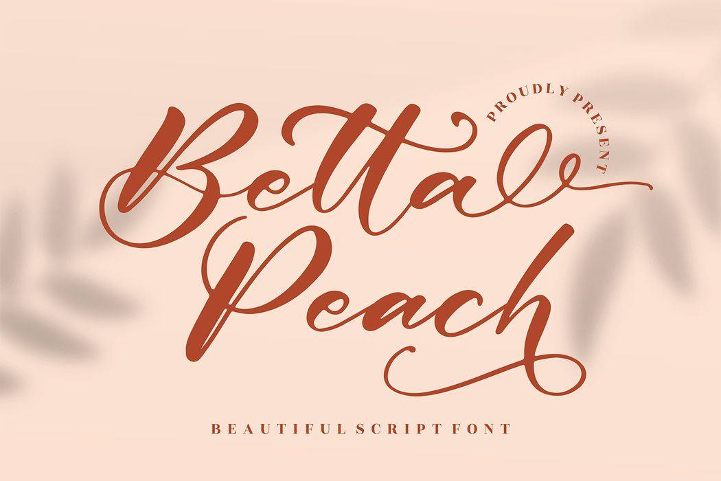 Betta Peach Font sample