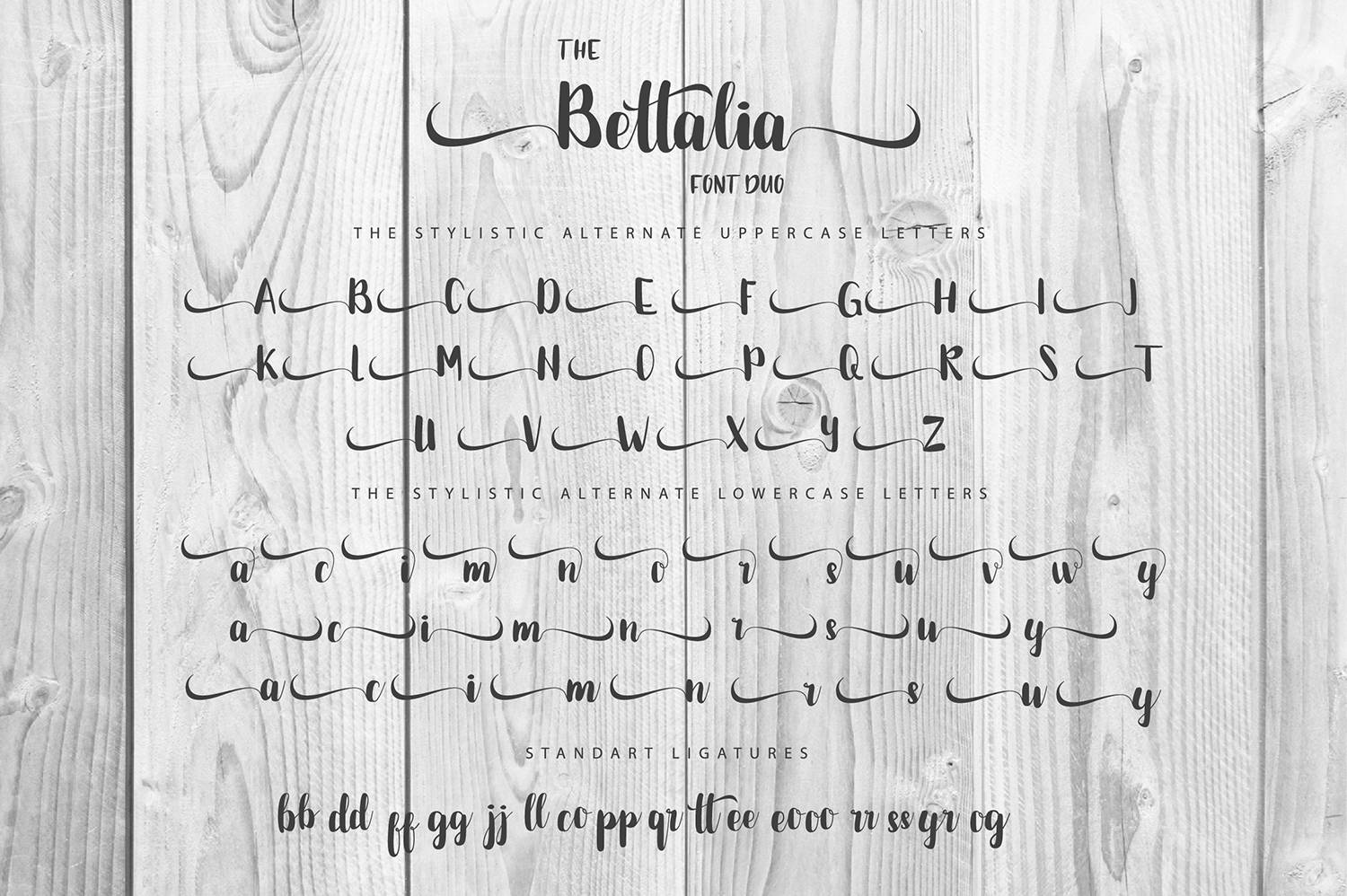 Bettalia Font sample