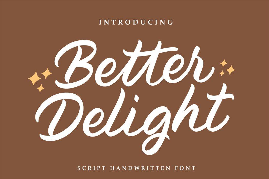 Better Delight Font sample