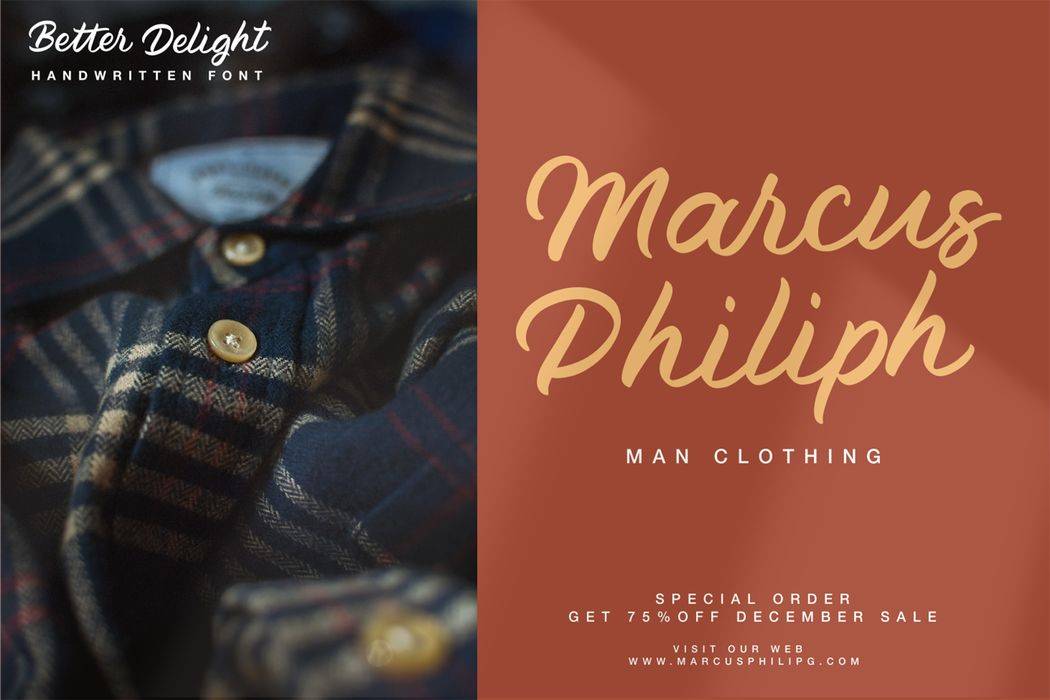 Better Delight Font sample