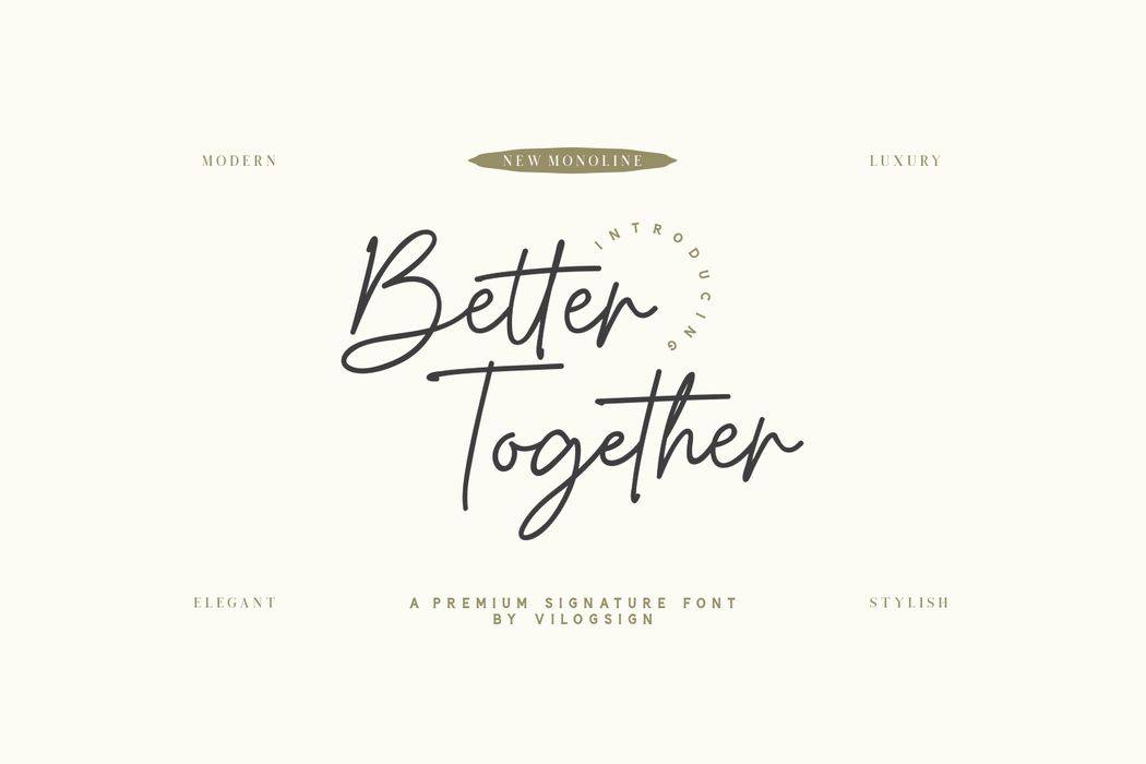 Better Together Font sample
