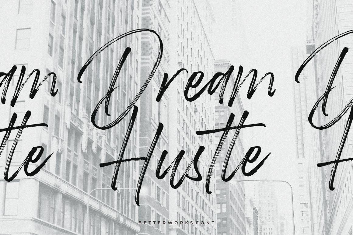 Betterwork Script Demo Font sample
