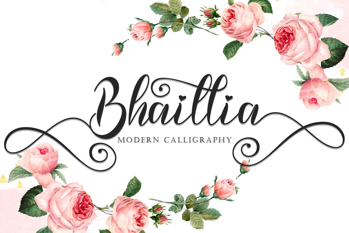 Bhaillia Font sample