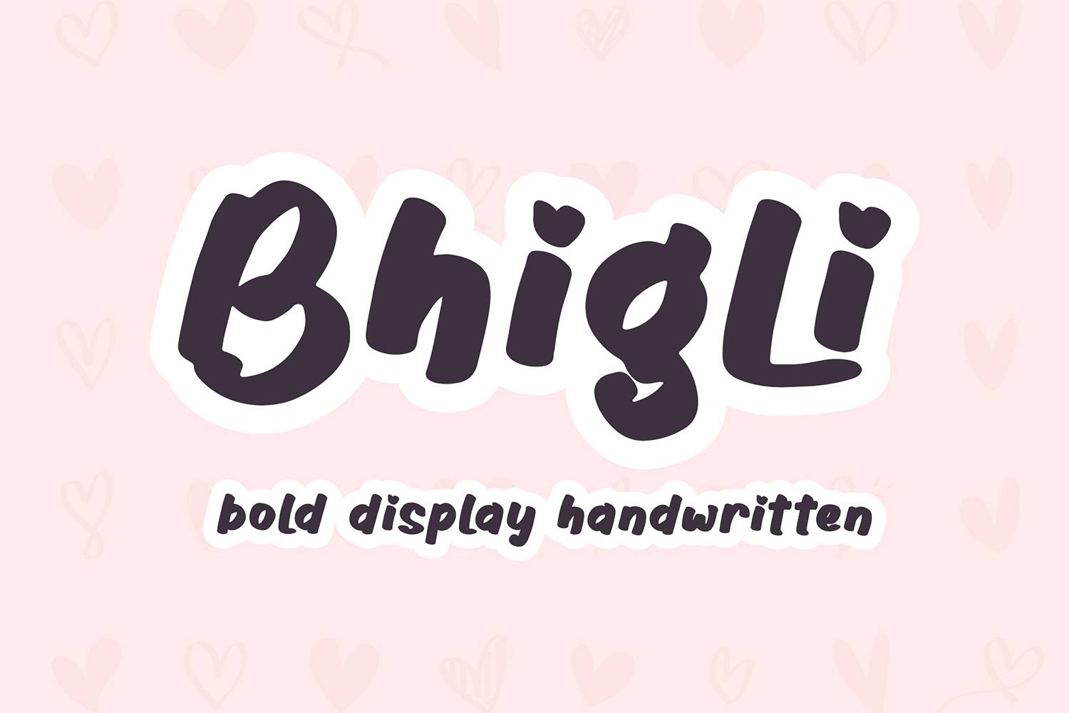 Bhigli Font sample