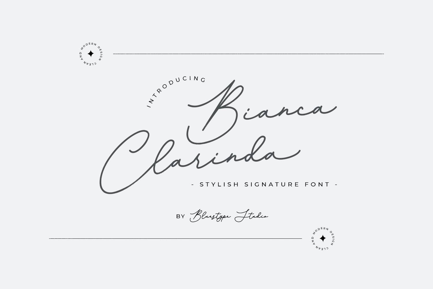 Bianca Clarinda Font sample