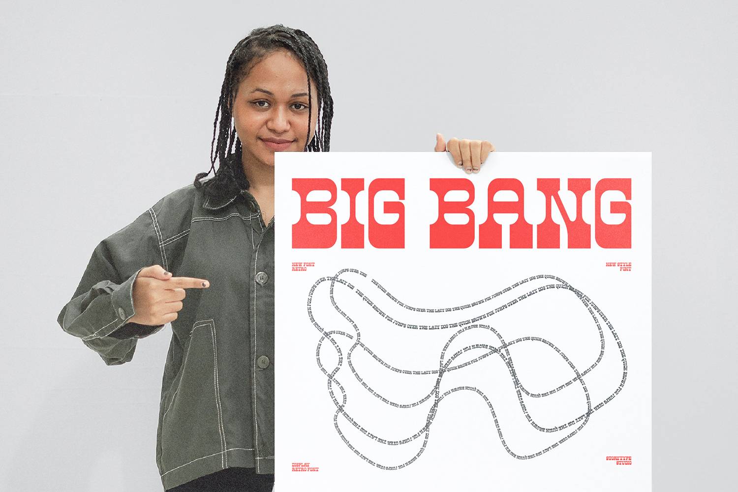 Big Bang Font sample