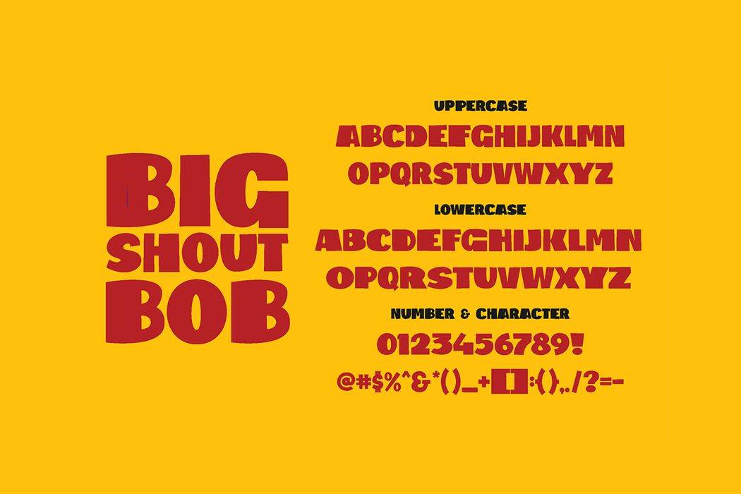 Big Shout Bob Font sample