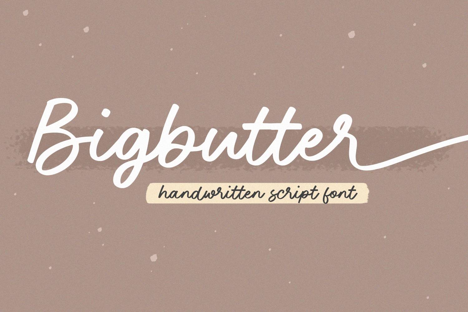 Bigbutter Font sample
