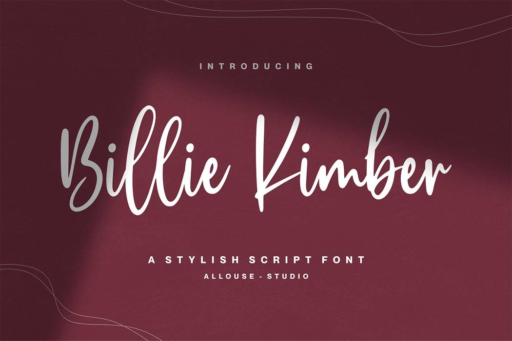 Billie Kimber Font sample